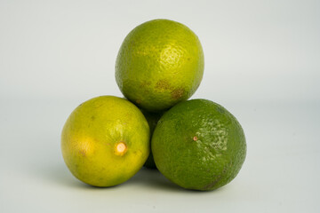 Fresh lemon on white background isolated
