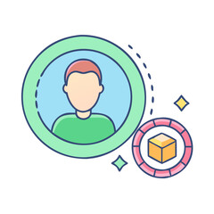 player token icon, player token vector illustration-simple illustration of player token, perfect for player token logos and icons