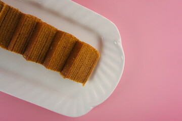 Lapis legit or spekuk (Dutch: Spekkoek) is a type of traditional wet cake from Indonesia.