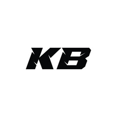 KB monogram logo design letter text name symbol monochrome logotype alphabet character simple logo