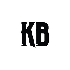 KB monogram logo design letter text name symbol monochrome logotype alphabet character simple logo