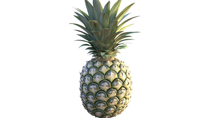 Fototapeta premium Pineapple transparent on white background 
