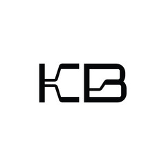 KB monogram logo design letter text name symbol monochrome logotype alphabet character simple logo