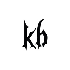 KB monogram logo design letter text name symbol monochrome logotype alphabet character simple logo