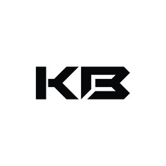 KB monogram logo design letter text name symbol monochrome logotype alphabet character simple logo