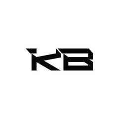 KB monogram logo design letter text name symbol monochrome logotype alphabet character simple logo