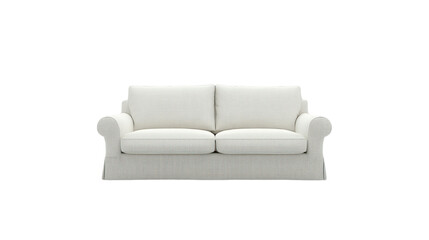 A cozy and inviting white couch, perfect for living rooms, family spaces, or relaxation areas, offering comfort and style for any decor.
