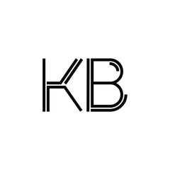 KB monogram logo design letter text name symbol monochrome logotype alphabet character simple logo
