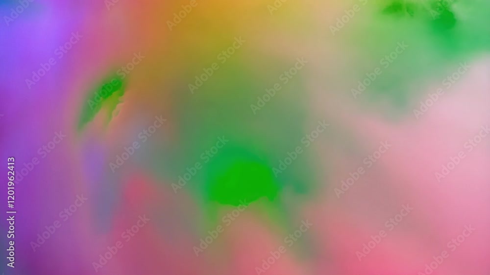 Poster vibrant smoke wisping, blending, and swirling dynamically across green screen surface with flowing g
