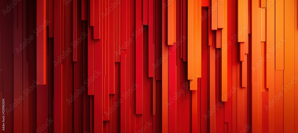 Poster abstract background with vertical stripes of warm red and orange hues creating a dynamic and energet