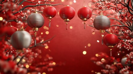 Chinese New Year frame background. Chinese New Year concept with copy space for text.