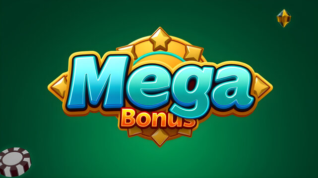 Need a 3d logo for "Mega Bonus". It's an in-game property that offers Bigger bonuses to rummy players. Generative AI