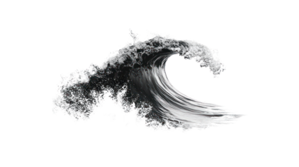 A dynamic wave crashing in a powerful display of energy and motion, representing the beauty and force of nature in ocean environments.