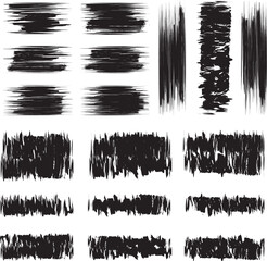 Black brush strock set 