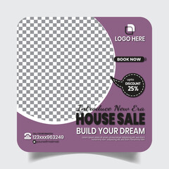 Trendy Apartment Sale Unique Social Media Post Design Banner