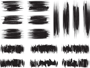 Black brush strock set 
