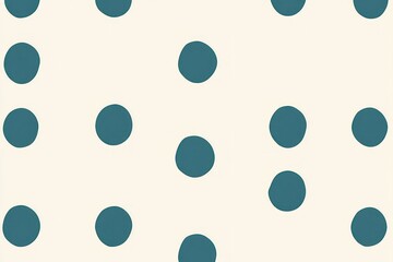 Simple Blue Dot Pattern on Cream Background