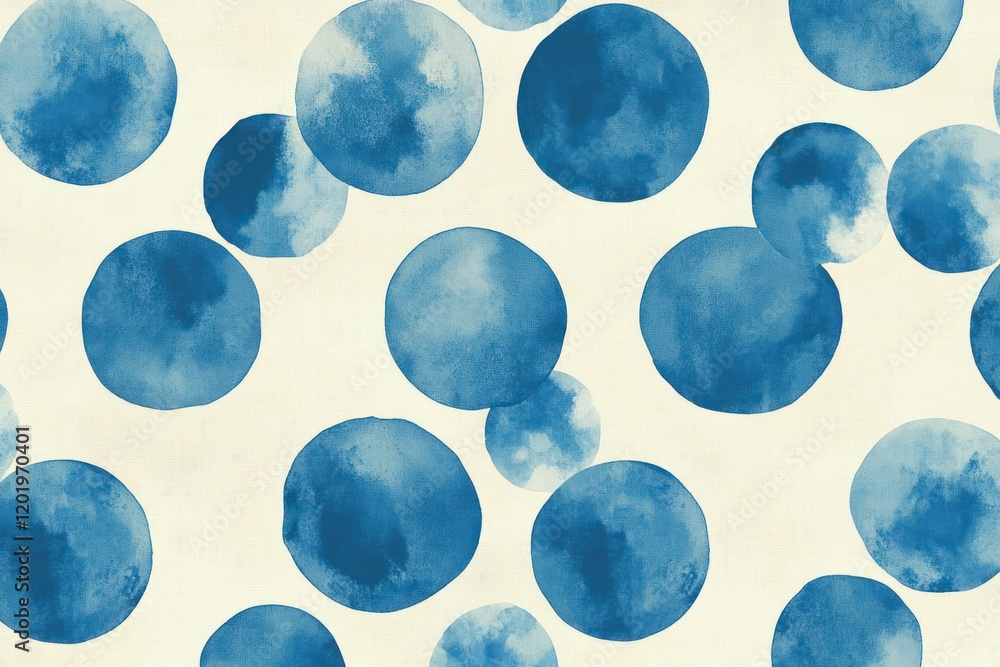 Poster simple blue dot pattern for backgrounds and textiles