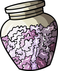 Cartoon Bath Salt Jar Illustration