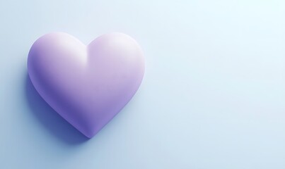Fototapeta premium Lavender heart on light blue background.