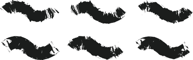 Black brush strock set 