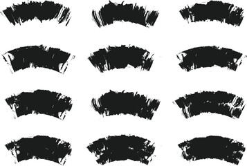 Black brush strock set 