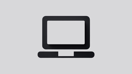 Classic computer on white background