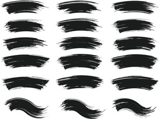 Black brush strock set 