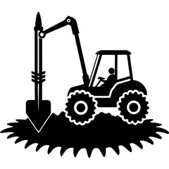 bulldozer vector illustration