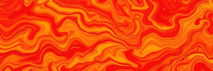 Abstract red and yellow liquid swirling pattern with a sense of turbulence, fluid dynamics, colorful patterns, vibrant hues
