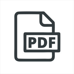 pdf icon is isolated on a white background from the digital learning collection. pdf icons trendy and modern pdf symbols for logos, web, apps, ui. simple pdf sign icon.