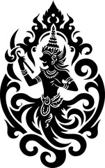 vector illustration design image icon logo symbol silhouette god goddess sacred ethnic traditional.eps