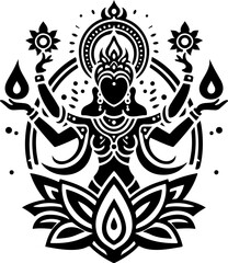 vector illustration design image icon logo symbol silhouette creature god goddess sacred ethnic traditional.eps