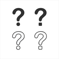 Question mark icon isolated on white background. Question mark icon modern symbol for graphic and web design. Question mark icon simple sign for logo, web, app, UI.