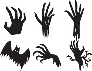 Obraz premium hands silhouettes set