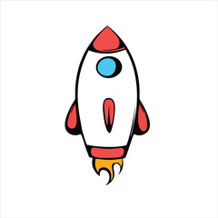 Rocket. Rocket icon. Rocket symbols. Rocket simple sign. Rocket launch icon isolated on white background. Rocket launch icon in trendy design style.