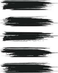 Black brush strock set 