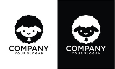 Creative sheep vector logo, eps. 10 editables
