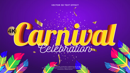 Carnival editable vector text effect