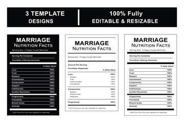 Marriage Nutrition Facts Label for a Healthy Relationship, Marriage Nutrition, Nutrition Facts, Marriage Label, Couple Nutrition, Nutrition Label, Love Nutrition Facts