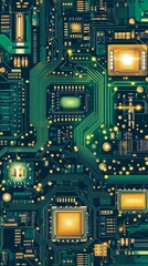 High-Tech Circuit Board Pattern Design