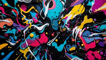 Obraz premium Vibrant Abstract Paint Splash Art Background Image