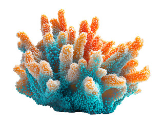 Vibrant multicolor coral sculpture depicting marine art and nature beauty.