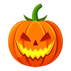 Fototapeta premium Glowing jack o lantern pumpkin for Halloween
