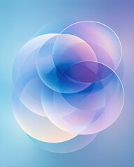A blue and purple circle with a white circle in the middle