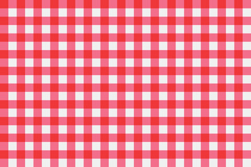 Red And White Diagonal Gingham Seamless Picnic Tablecloth Seamless Pattern,