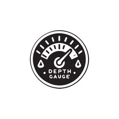 Depth Gauge icon vector symbol design illustration.