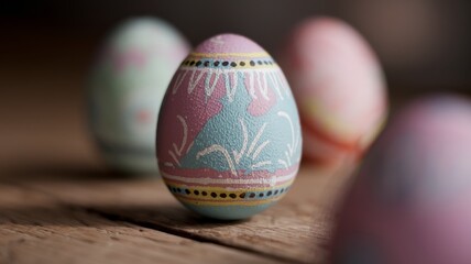 Fototapeta premium Hand Painting Easter Eggs with Natural Dyes