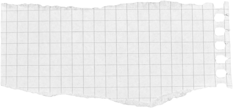 Ripped torn paper piece isolated on transparent background