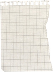 Ripped torn paper piece isolated on transparent background